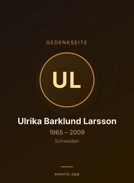 Gedenkportrait von Ulrika Barklund Larsson