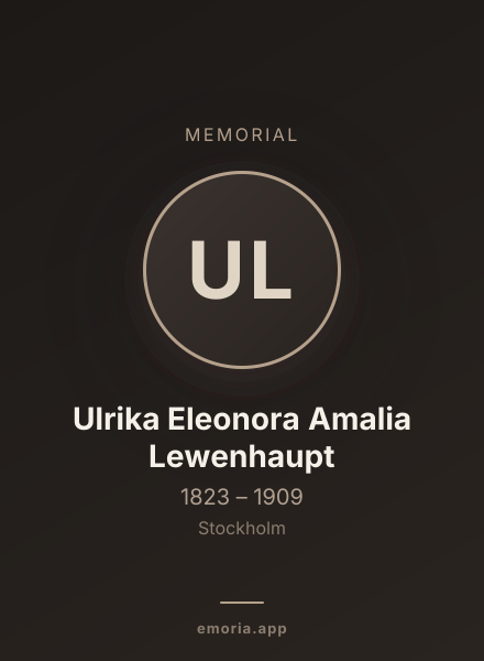 Memorial portrait of Ulrika Eleonora Amalia Lewenhaupt