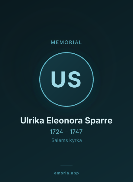 Memorial portrait of Ulrika Eleonora Sparre