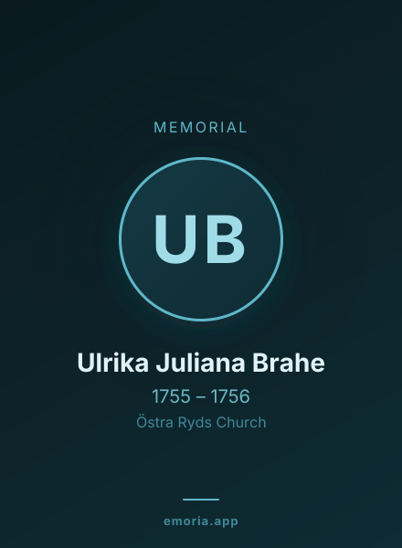 Memorial portrait of Ulrika Juliana Brahe
