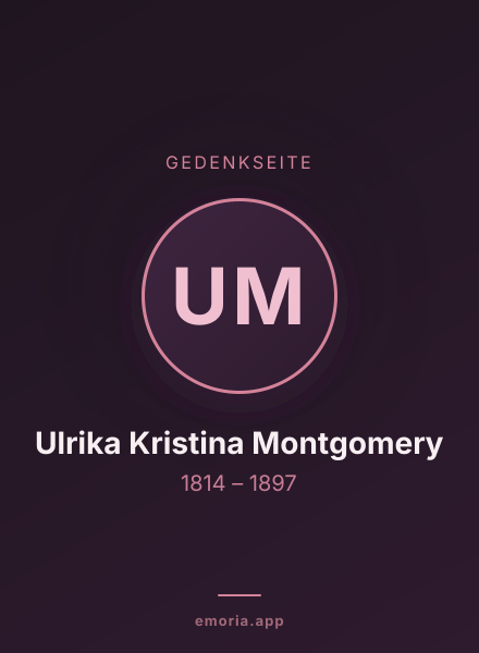 Gedenkportrait von Ulrika Kristina Montgomery