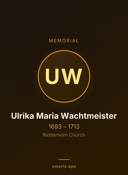 Memorial portrait of Ulrika Maria Wachtmeister