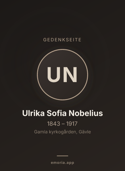 Gedenkportrait von Ulrika Sofia Nobelius
