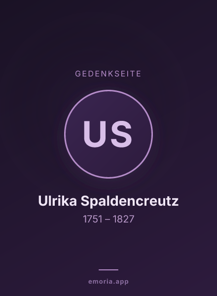 Gedenkportrait von Ulrika Spaldencreutz