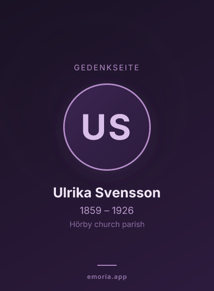 Gedenkportrait von Ulrika Svensson