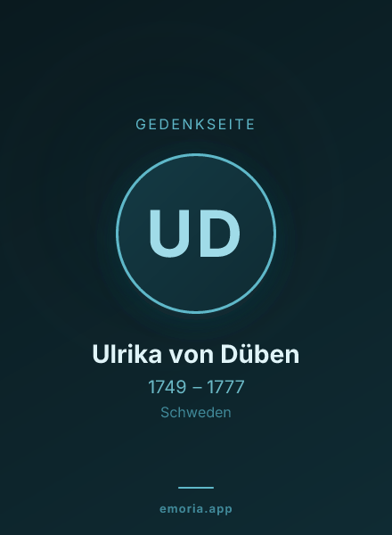 Gedenkportrait von Ulrika von Düben