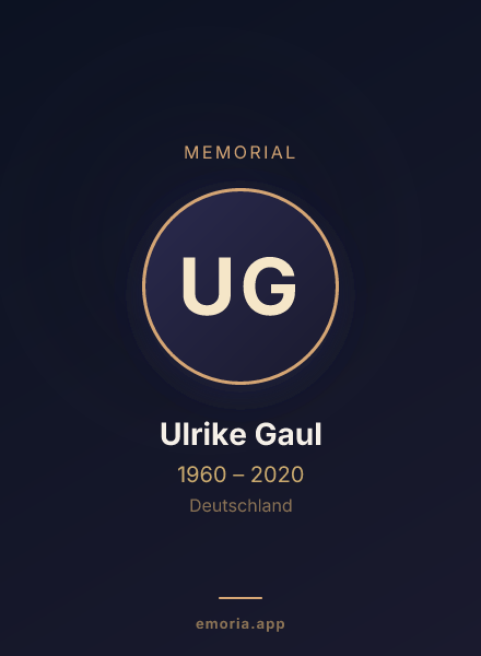 Memorial portrait of Ulrike Gaul