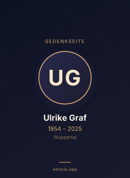 Gedenkportrait von Ulrike Graf
