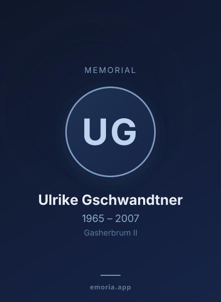 Memorial portrait of Ulrike Gschwandtner