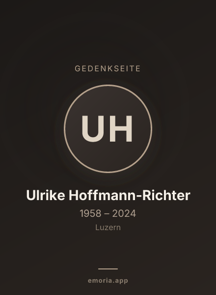 Gedenkportrait von Ulrike Hoffmann-Richter