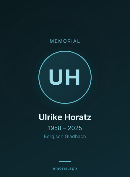 Memorial portrait of Ulrike Horatz