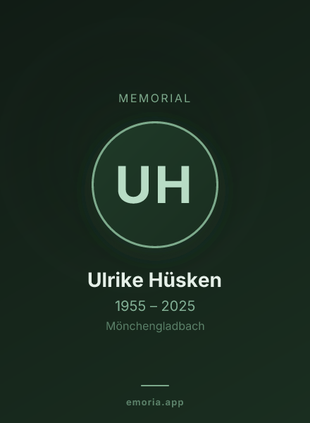 Memorial portrait of Ulrike Hüsken
