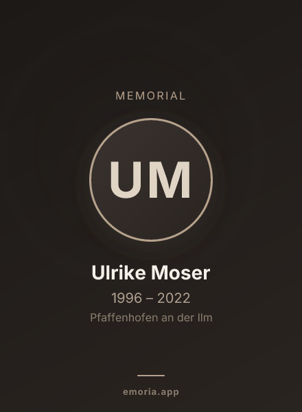 Memorial portrait of Ulrike Moser