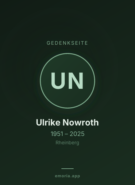 Gedenkportrait von Ulrike Nowroth