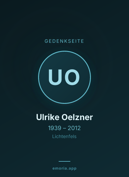 Gedenkportrait von Ulrike Oelzner