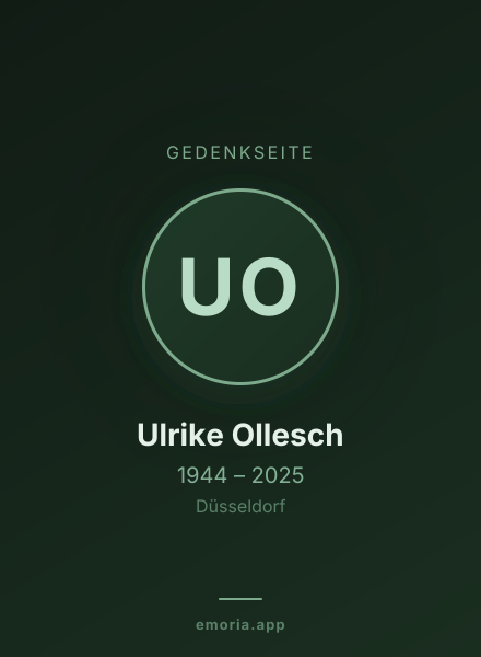 Gedenkportrait von Ulrike Ollesch