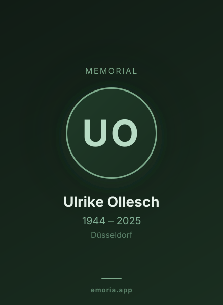 Memorial portrait of Ulrike Ollesch