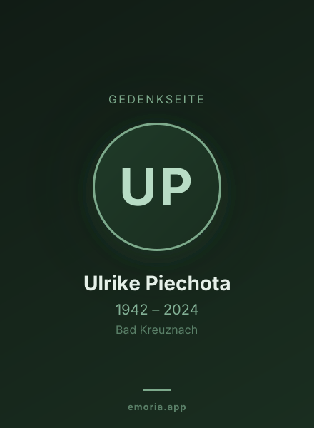 Gedenkportrait von Ulrike Piechota