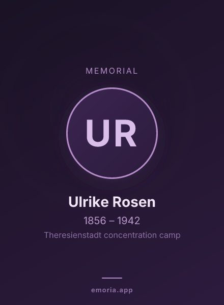 Memorial portrait of Ulrike Rosen