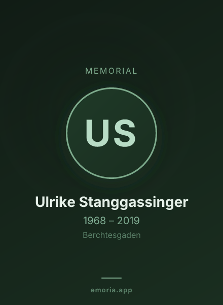 Memorial portrait of Ulrike Stanggassinger
