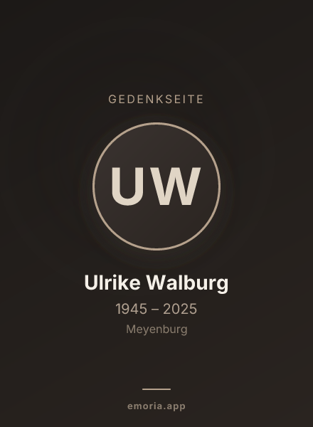 Gedenkportrait von Ulrike Walburg