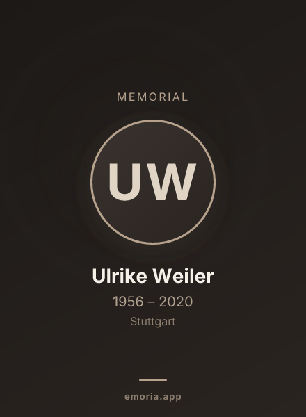 Memorial portrait of Ulrike Weiler