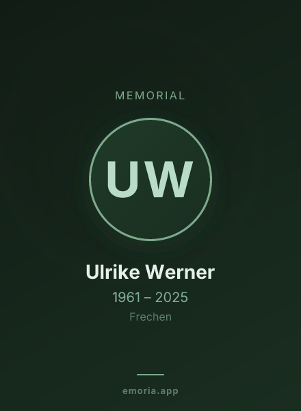 Memorial portrait of Ulrike Werner