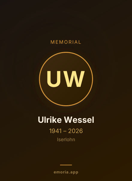 Memorial portrait of Ulrike Wessel