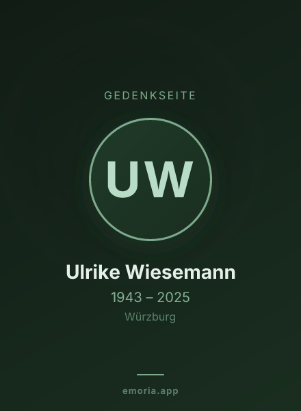 Gedenkportrait von Ulrike Wiesemann