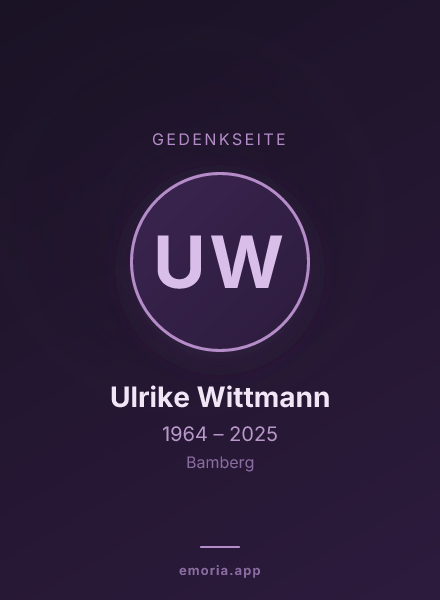 Gedenkportrait von Ulrike Wittmann