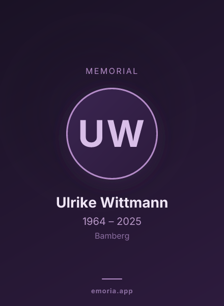 Memorial portrait of Ulrike Wittmann