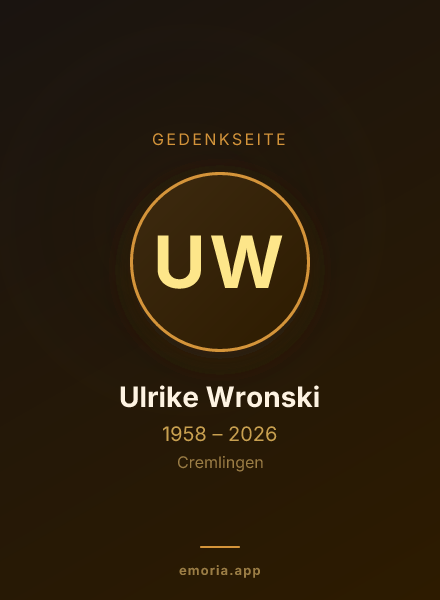 Gedenkportrait von Ulrike Wronski
