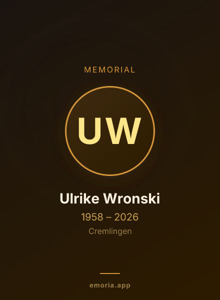 Memorial portrait of Ulrike Wronski