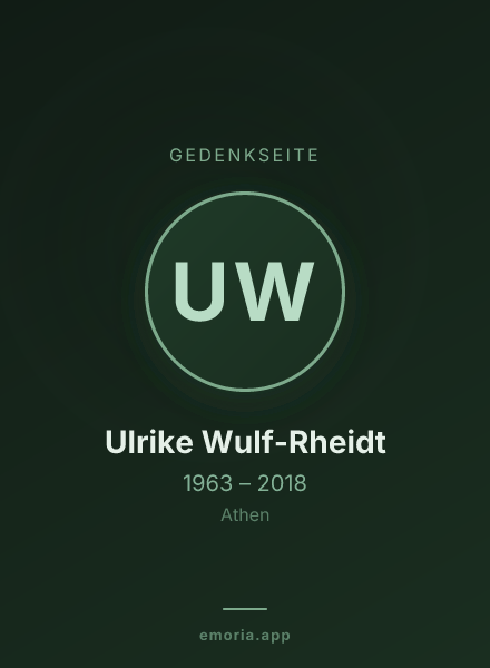 Gedenkportrait von Ulrike Wulf-Rheidt