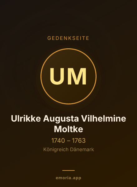 Gedenkportrait von Ulrikke Augusta Vilhelmine Moltke