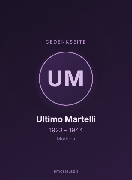 Gedenkportrait von Ultimo Martelli