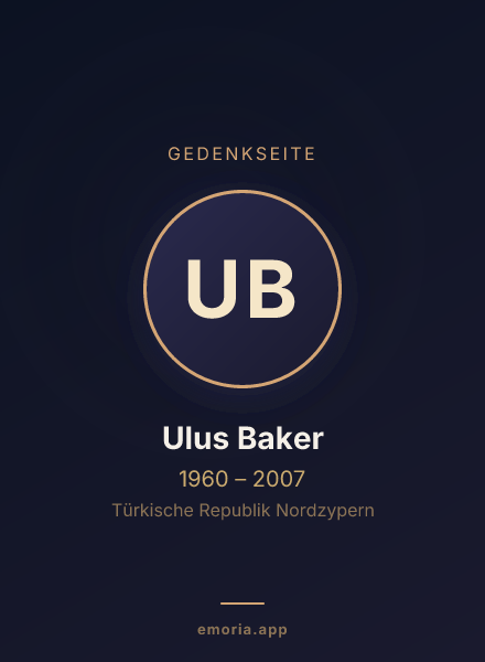 Gedenkportrait von Ulus Baker