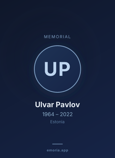 Memorial portrait of Ulvar Pavlov