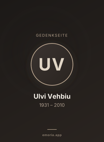 Gedenkportrait von Ulvi Vehbiu