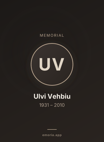 Memorial portrait of Ulvi Vehbiu