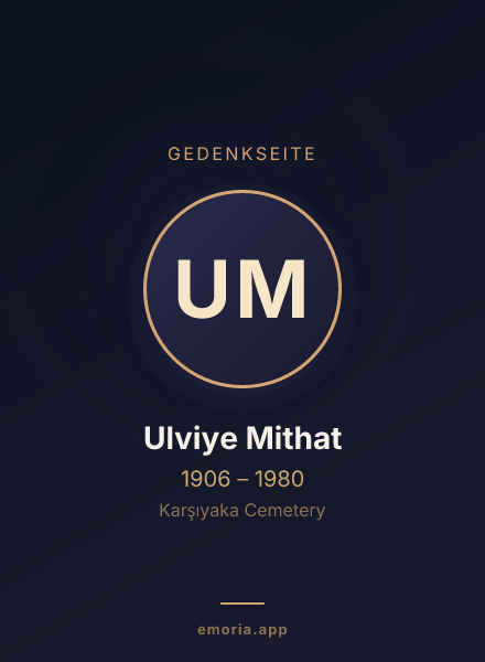 Gedenkportrait von Ulviye Mithat