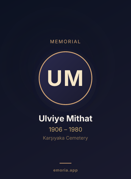 Memorial portrait of Ulviye Mithat