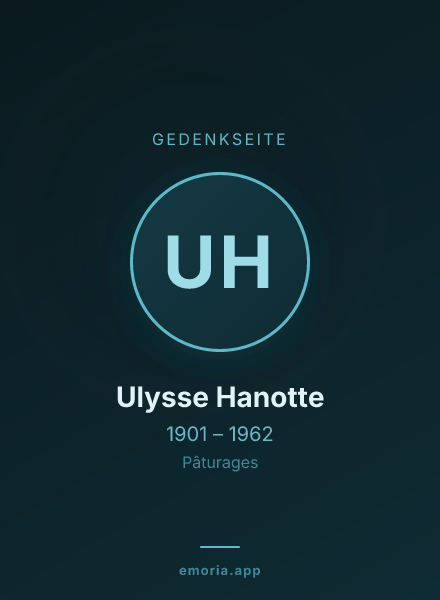 Gedenkportrait von Ulysse Hanotte