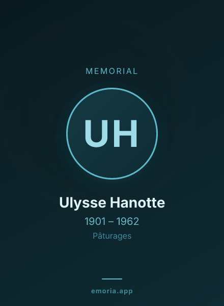 Memorial portrait of Ulysse Hanotte