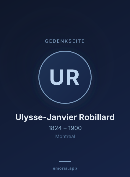 Gedenkportrait von Ulysse-Janvier Robillard