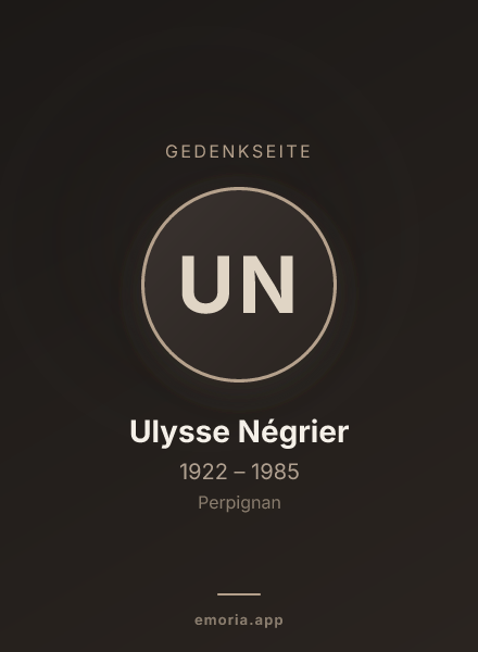 Gedenkportrait von Ulysse Négrier