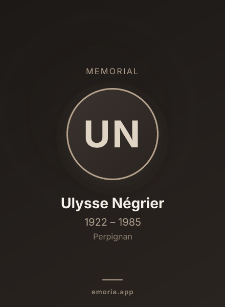 Memorial portrait of Ulysse Négrier