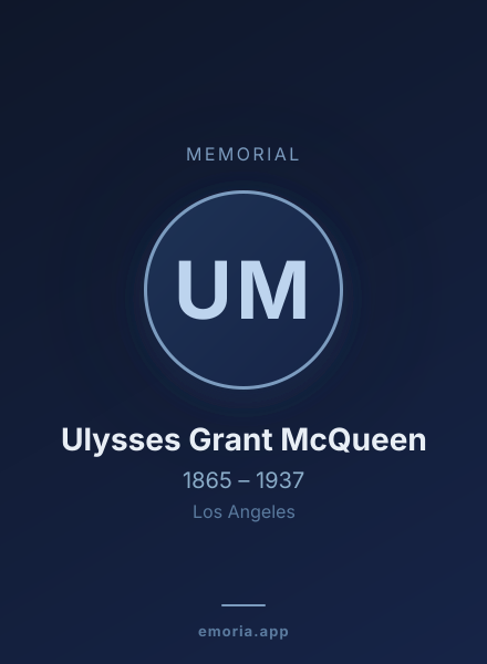 Memorial portrait of Ulysses Grant McQueen