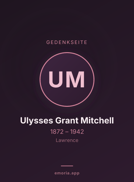 Gedenkportrait von Ulysses Grant Mitchell