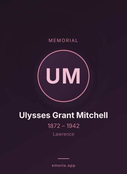 Memorial portrait of Ulysses Grant Mitchell